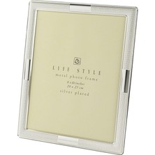 Gümüş Metal Çereve 20X25CM Dekoratif Hediyelik Life Style Photo 1 Adet