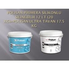 Polisan Ultra Tavan BOYASI17.5 Kg+Polisan Primera Silikonlu Silinebilir MAT12.5 Lt (20KG)