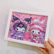 Kuromi My Melody Çerçeveli Mozaik Elmas Boyama Seti Diy Kendin Yap