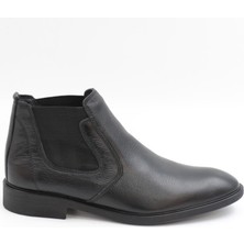 Nesil Shoes Thrtrk 908 Siyah Deri Kauçuk Taban Erkek Bot