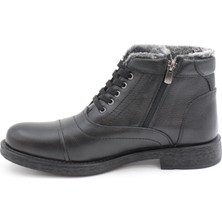 Nesil Shoes Thrtrk 906 Siyah Deri Kauçuk Taban Erkek Bot