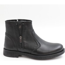 Nesil Shoes Thrtrk 905 Siyah Deri Kauçuk Taban Erkek Bot