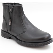 Nesil Shoes Thrtrk 905 Siyah Deri Kauçuk Taban Erkek Bot