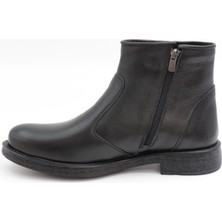 Nesil Shoes Thrtrk 905 Siyah Deri Kauçuk Taban Erkek Bot