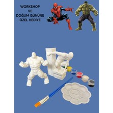 Vitrin XL Hulk ve Örümcek Adam 3D Figür Boyama Seti