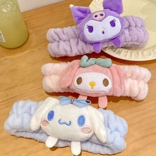 Sanrio Peluş Bandana Saç Makyaj Bandı - Kuromi- My Melody- Cinnamoroll