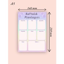 Mirya Notes A5 Pastel Renkli Haftalık Planlayıcı - Notepad - Not Defteri - Bloknot