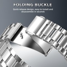 Novatis Huawei Watch Gt 5 Pro 42MM/GT 5 41MM/GT 4 41 mm Uyumlu Kordon 18MM Paslanmaz Çelik