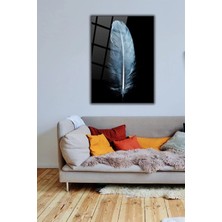 Marsilyan- Kuş Tüyü Cam Tablo Duvar Dekarasyonu,ev Dekorasyon,duvar Tablosu,ev Hediyesi