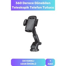 Teleskopik Telefon Tutucu Premium Dayanıklı Vantuzlu Sağlam Çok Fonksiyonlu 360 Derece Dönebilen