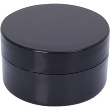 5ml Siyah Akrilik Plastik Krem Kavanozu Siyah Kapaklı, 12 Adet