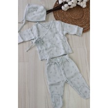 Cassiope Barbosa Cassiope  Organic Cotton (Müslin) Erkek Bebek Yenidoğan 10 'lu Hastane Çıkışı -50 cm