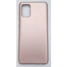 Samsung Galaxy A71 Uyumlu Rose Gold Yumusak Slikon Kilif