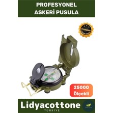 Askeri Profesyonel Pusula Büyüteçli Döner Göstergeli Tel Kılavuzlu Metal Dayanıklı Kasa