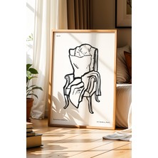 Artiera Vintage Koltuk - Bohem Doğal Ahşap Çerçeveli Duvar Tablosu