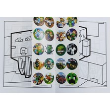 4 Adet Stickerli Boyama Kitabı (Roblox'/örümcek Ad./pijamask'/minecraft Figürlü)
