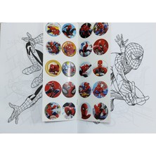 4 Adet Stickerli Boyama Kitabı (Roblox'/örümcek Ad./pijamask'/minecraft Figürlü)
