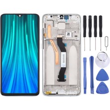 Redmi Note 8 Pro LCD Ekran Çerçeveli Beyaz Renk Ilanı +Tamir Seti Çift Sim Için Touch