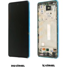 Samsung Galaxy A52 Uyumlu LCD Ekran  Dokunmatik Çıtalı  (Beyaz Renk Ilanı) Touch