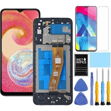 Samsung Galaxy A04E LCD Ekran Çıtalı+Tamir Seti + Koruyucu Sm A045F LCD Ekran