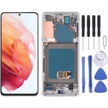 Samsung Galaxy S21 LCD Ekran +Tamir Seti ile Çerçeve Gümüş LCD Ekran