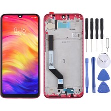 Redmi Note 7 Pro LCD Ekran Çerçeveli +Tamir Seti Kırmızı VRE444