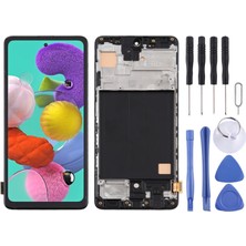 Samsung Galaxy A51 LCD Ekran Çerçeveli +Tamir Seti Siyah Renk Ilanı Tam Uyumlu