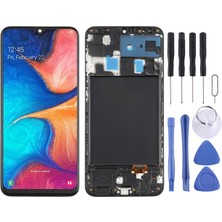 Samsung Galaxy A20 LCD Ekranservis Çerçeveli +Tamir Seti Amoled