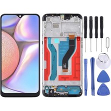 Samsung A10S LCD Ekran A107 Siyah Renk Ilanı Çıtalı Birebir Uyumlu