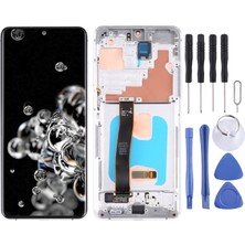 Samsung Galaxy S20 Ultra LCD Ekran +Tamir Seti Amoled Gümüş Arasla Hızlı Gönderim