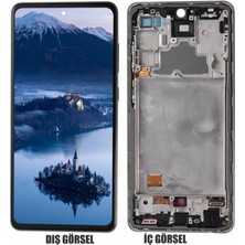 Samsung Galaxy A72 Uyumlu LCD Ekran  Dokunmatik Çıtalı  (Mavi Renk Ilanı) 123WSD