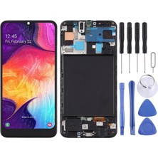 Samsung Galaxy A50 LCD Ekran +Tamir Seti Çerçeveli Parmak Izi Çalısmaz Siyah Renk Ilanı 123WSD