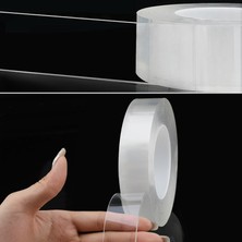 Toptan Bulurum 2 Metre X 3 Cm Şeffaf Güçlü Nano Çift Taraflı Silikon Jel Yapıştırıcı Bant