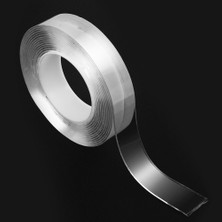 Toptan Bulurum 2 Metre X 3 Cm Şeffaf Güçlü Nano Çift Taraflı Silikon Jel Yapıştırıcı Bant