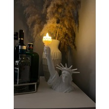 Özgürlük Heykeli Dekoratif Tealight Mum Tutucu Dekoratif Özgürlük Anıtı Obje