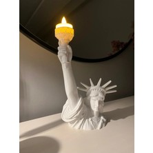 Özgürlük Heykeli Dekoratif Tealight Mum Tutucu Dekoratif Özgürlük Anıtı Obje