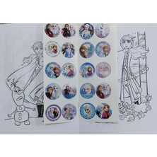 4 Adet Stickerli Boyama Kitabı (Unicorn,elsa',bluey,hello Kitty Figürlü)
