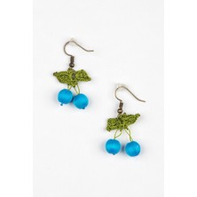 Lila Rosa Etnik Otantik Mavi Kiraz Küpe