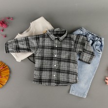 Bebegci Sweatli Gömleki Pantolonlu 3'lü Erkek Takım