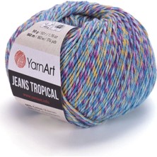 Yarnart Jeans Tropical Ebruli El Örgü İpi Ebruli-618 %55 Pamuk Renkli ve Hafif Yapı