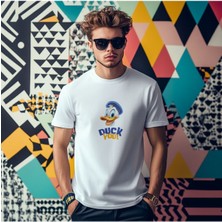 Book OrBook Duckyou  Çift Iplik Dokumalı Rahat Kalıp PAMUK T-Shirt