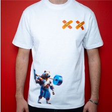 Book OrBook Warrior Bear  Çift Iplik Dokumalı Rahat Kalıp PAMUK T-Shirt