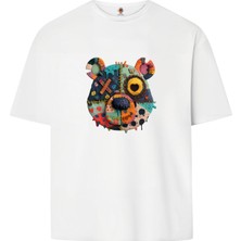 Book OrBook Bearx  Çift Iplik Dokumalı Rahat Kalıp PAMUK T-Shirt