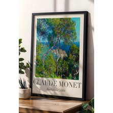 Artiera Claude Monet Bordighera Manzarası Vintage Doğal Ahşap Çerçeveli Duvar Tablosu