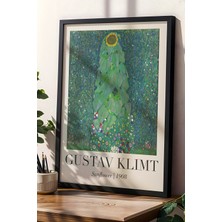 Artiera Gustav Klimt Ayçiçeği 1908 Vintage Doğal Ahşap Çerçeveli Duvar Tablosu