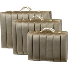 inağ Cappuccıno 3'lü Damat Bohça Sandığı, Nişan Bohça Sandığı, Çeyiz Sandığı