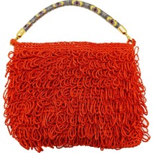 Turuncu Renk Püsküllü Kadın Çanta