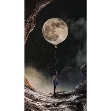 Canvas Uçan Dolunay Sayılarla Boyama Seti Rulo