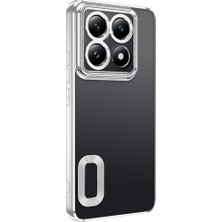 Xiaomi Mi 14T Pro Kılıf Logo Gösteren Kenarları Renkli Kamera Lens Koruyuculu Parlak Slikon Kapak