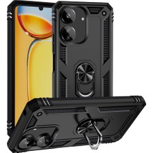 Xiaomi Redmi 13C Kılıf Yüzüklü Standlı Armour Darbe Emici Dayanıklı Tank Kapak